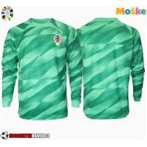 Moške Nogometnih dresov Hrvaška Vratar Gostujoči EP 2024 Dolgi rokavi